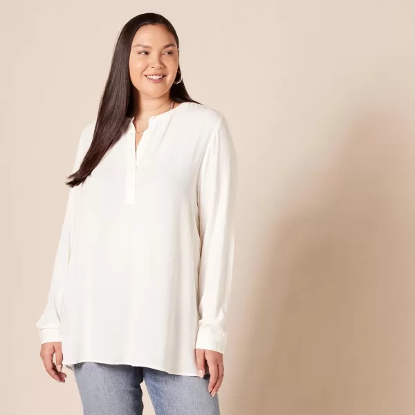 Amazon Essentials Womens LongSleeve Woven BlouseIvory