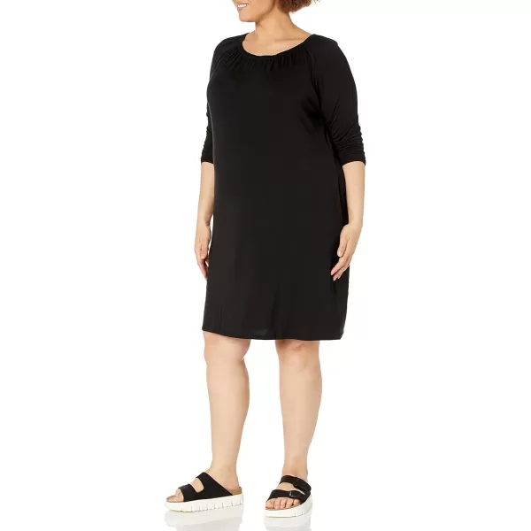 Amazon Essentials Womens Maternity Gathered Neckline DressBlack