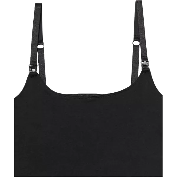 Amazon Essentials Womens Maternity Nursing Friendly Camisole Pack of 2BlackLight Camel