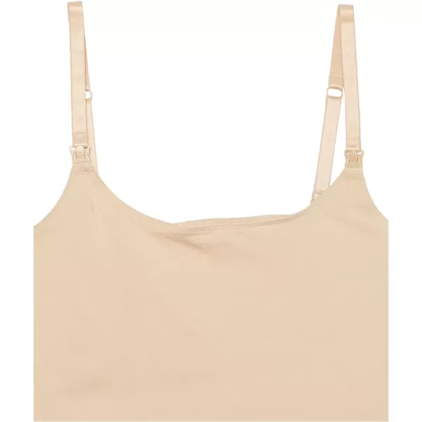 Amazon Essentials Womens Maternity Nursing Friendly Camisole Pack of 2BlackLight Camel