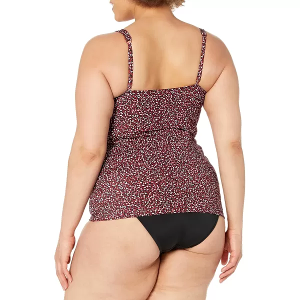 Amazon Essentials Womens Maternity Tankini Swim TopBrick Red Leopard