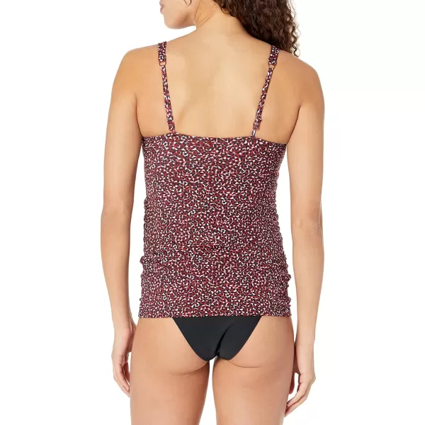 Amazon Essentials Womens Maternity Tankini Swim TopBrick Red Leopard