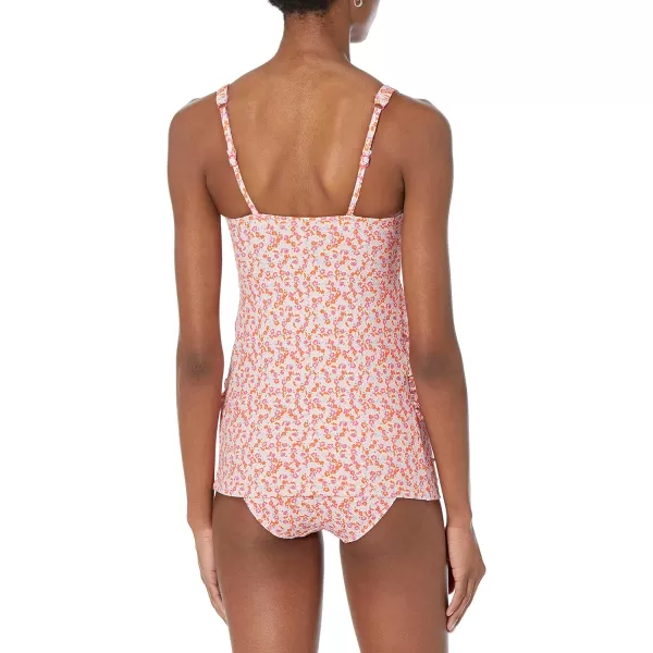 Amazon Essentials Womens Maternity Tankini Swim TopPale Peach Micro Floral