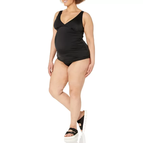 Amazon Essentials Womens Maternity Tankini Swim TopWashed Black