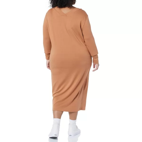 Amazon Essentials Womens Maternity VNeck Relaxed Fit Sweatshirt DressBrown