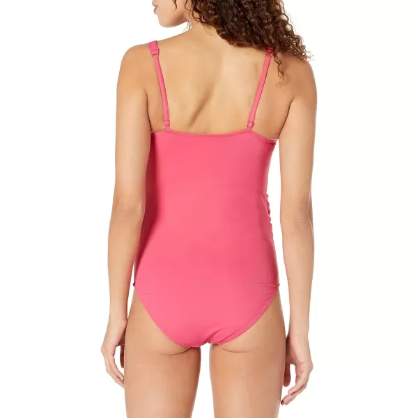 Amazon Essentials Womens Maternity VNeck SwimsuitHot Pink