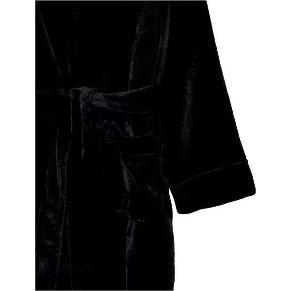 Amazon Essentials Womens MidLength Plush Robe Available in Plus SizeBlack