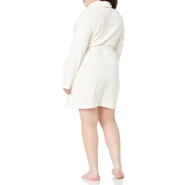 Amazon Essentials Womens MidLength Plush Robe Available in Plus SizeCream