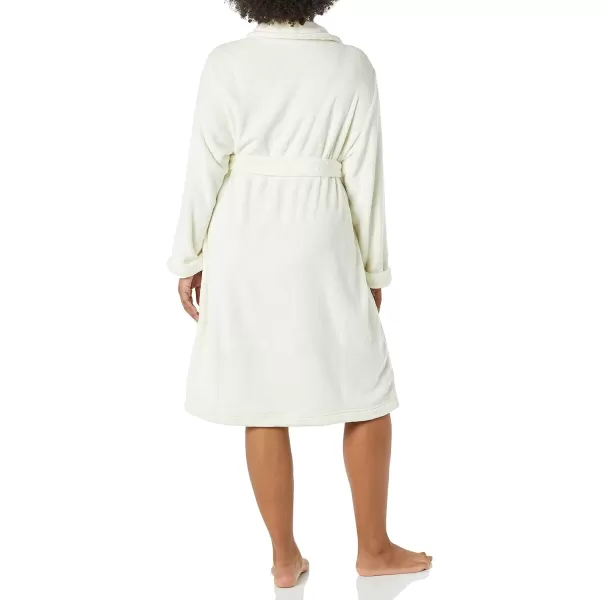 Amazon Essentials Womens MidLength Plush Robe Available in Plus SizeCream