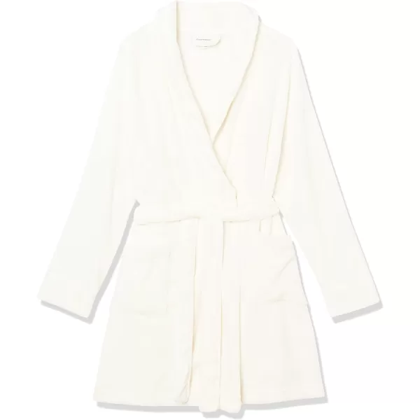 Amazon Essentials Womens MidLength Plush Robe Available in Plus SizeCream