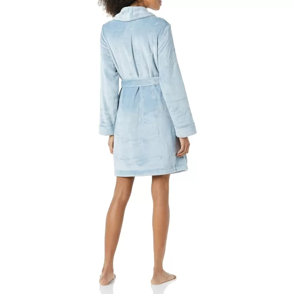 Amazon Essentials Womens MidLength Plush Robe Available in Plus SizeDusty Blue