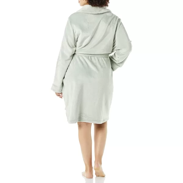 Amazon Essentials Womens MidLength Plush Robe Available in Plus SizeJade Green