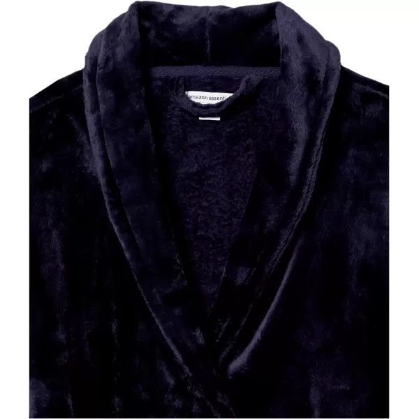 Amazon Essentials Womens MidLength Plush Robe Available in Plus SizeNavy