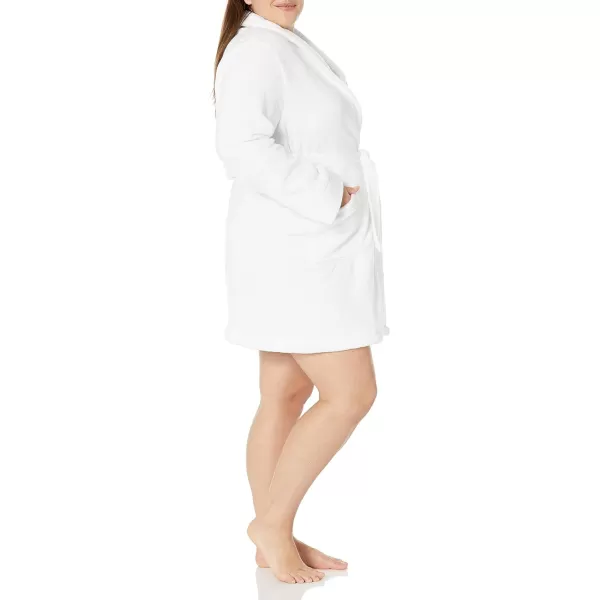 Amazon Essentials Womens MidLength Plush Robe Available in Plus SizeWhite