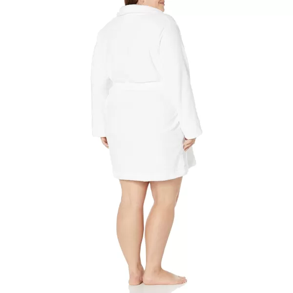 Amazon Essentials Womens MidLength Plush Robe Available in Plus SizeWhite