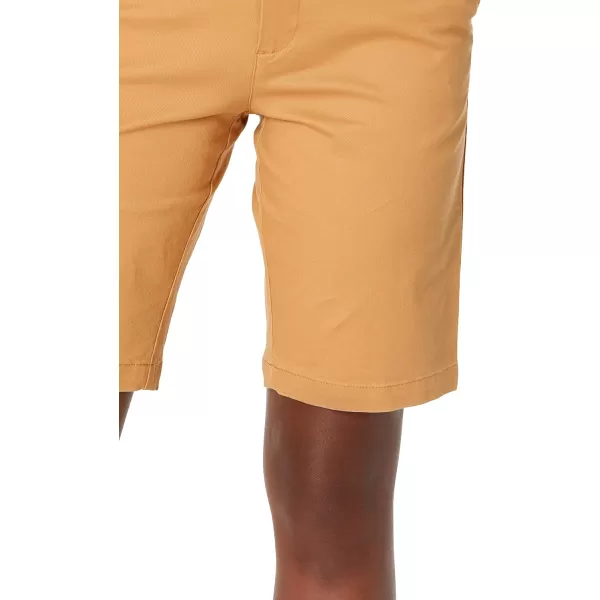 Amazon Essentials Womens MidRise SlimFit 10 Inch Inseam Bermuda Khaki ShortDark Yellow