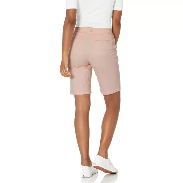 Amazon Essentials Womens MidRise SlimFit 10 Inch Inseam Bermuda Khaki ShortDusty Pink