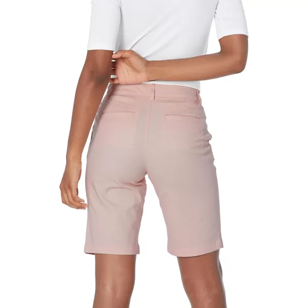 Amazon Essentials Womens MidRise SlimFit 10 Inch Inseam Bermuda Khaki ShortDusty Pink