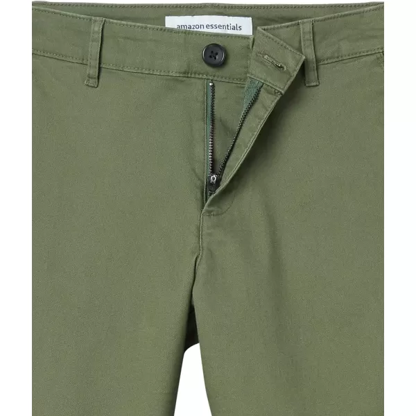 Amazon Essentials Womens MidRise SlimFit 10 Inch Inseam Bermuda Khaki ShortOlive