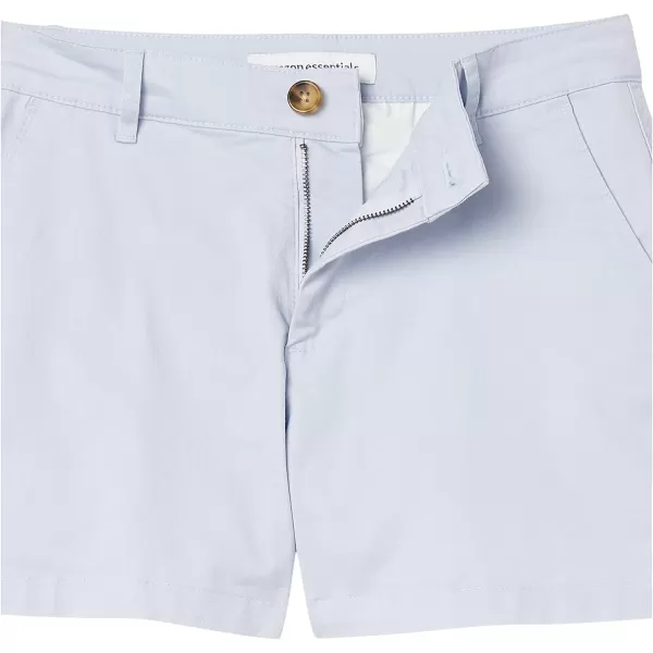 Amazon Essentials Womens MidRise SlimFit 35 Inch Inseam Khaki ShortLight Blue