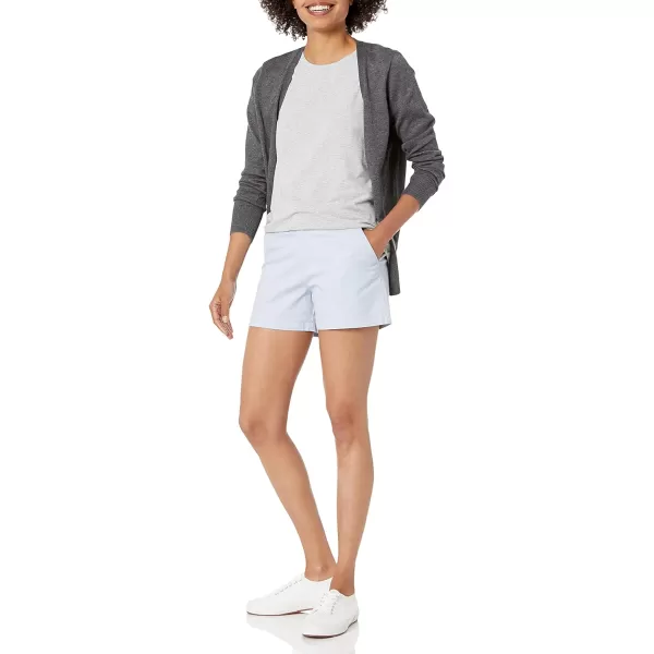 Amazon Essentials Womens MidRise SlimFit 35 Inch Inseam Khaki ShortLight Blue