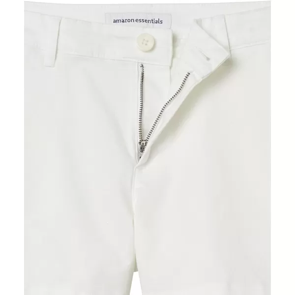 Amazon Essentials Womens MidRise SlimFit 35 Inch Inseam Khaki ShortWhite