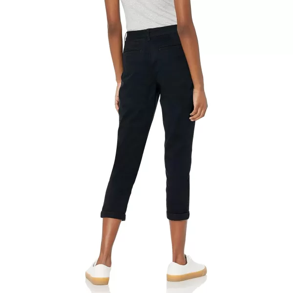 Amazon Essentials Womens MidRise SlimFit Cropped Tapered Leg Khaki PantBlack