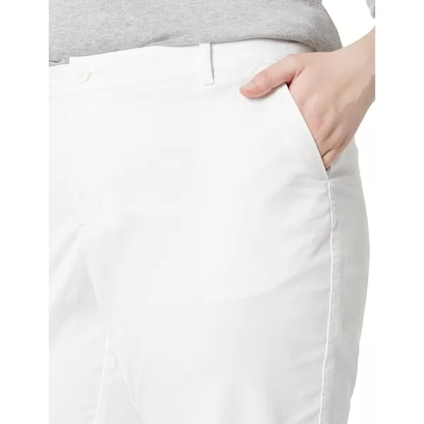 Amazon Essentials Womens MidRise SlimFit Cropped Tapered Leg Khaki PantBright White