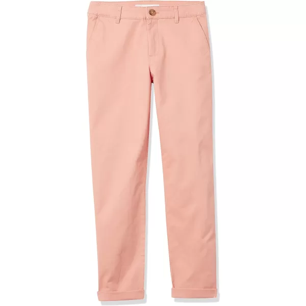 Amazon Essentials Womens MidRise SlimFit Cropped Tapered Leg Khaki PantCoral Pink