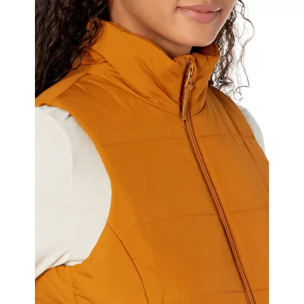 Amazon Essentials Womens MidWeight Puffer VestDark Camel