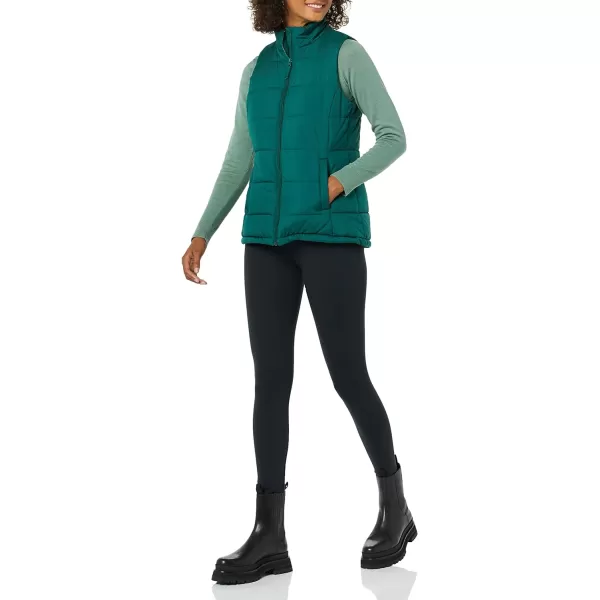 Amazon Essentials Womens MidWeight Puffer VestDark Green