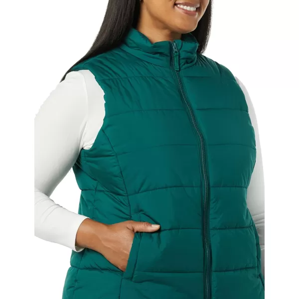 Amazon Essentials Womens MidWeight Puffer VestDark Green