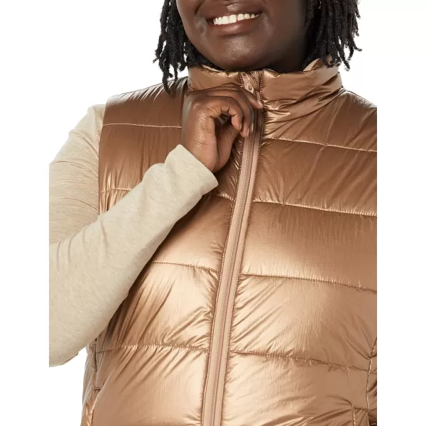 Amazon Essentials Womens MidWeight Puffer VestMetallic Taupe