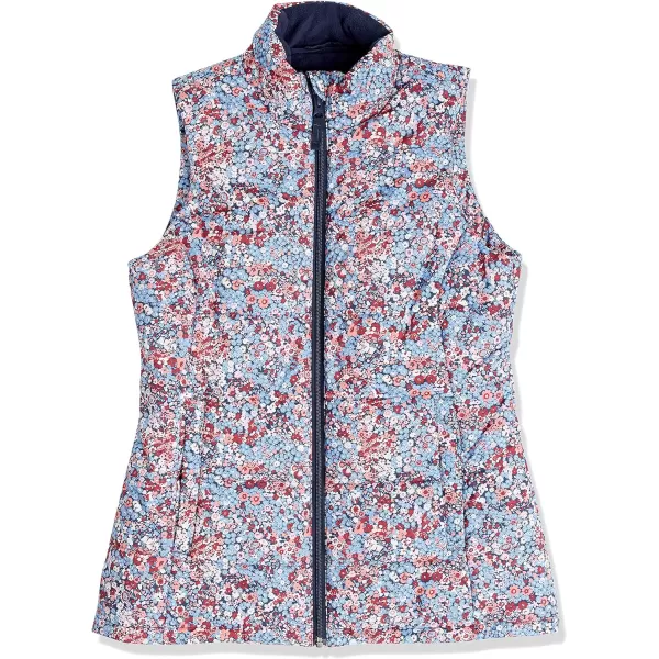 Amazon Essentials Womens MidWeight Puffer VestNavy Floral