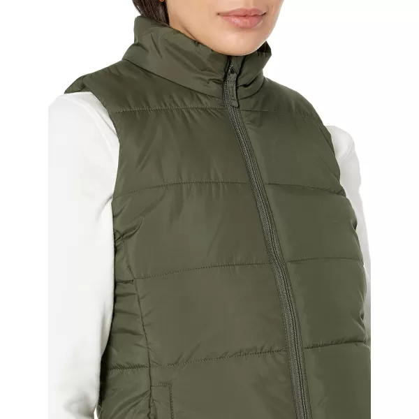 Amazon Essentials Womens MidWeight Puffer VestOlive