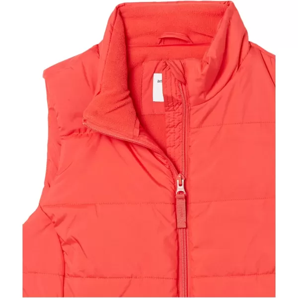 Amazon Essentials Womens MidWeight Puffer VestPoppy Red