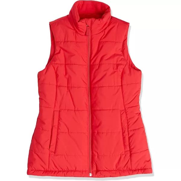 Amazon Essentials Womens MidWeight Puffer VestPoppy Red