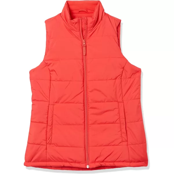 Amazon Essentials Womens MidWeight Puffer VestPoppy Red