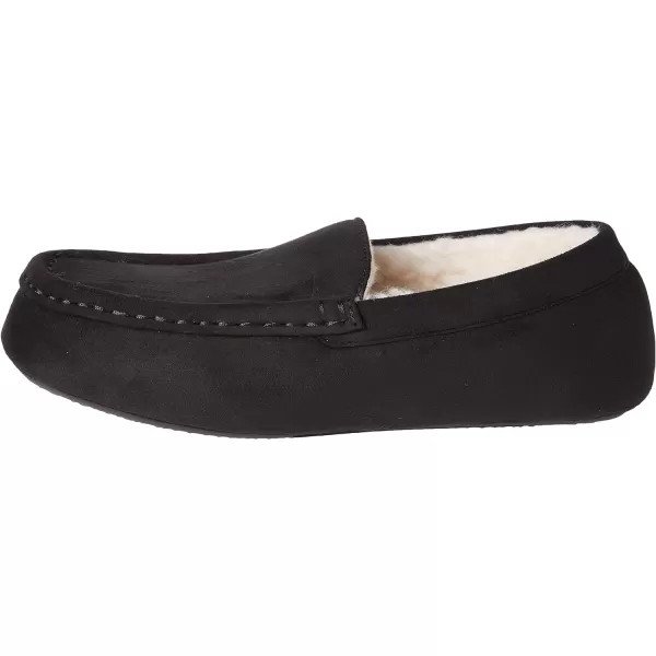 Amazon Essentials Womens Moccasin SlipperFaux Leather Black