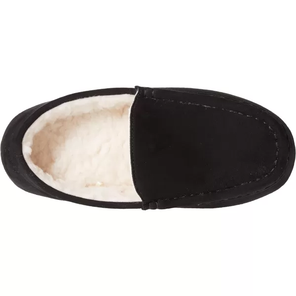 Amazon Essentials Womens Moccasin SlipperFaux Leather Black