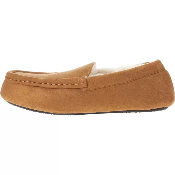 Amazon Essentials Womens Moccasin SlipperFaux Leather Chestnut Brown