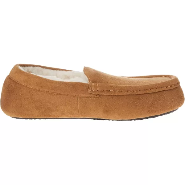 Amazon Essentials Womens Moccasin SlipperFaux Leather Chestnut Brown