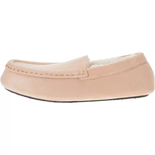 Amazon Essentials Womens Moccasin SlipperFaux Leather Dusty Rose