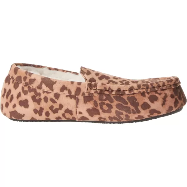 Amazon Essentials Womens Moccasin SlipperFaux Leather Leopard