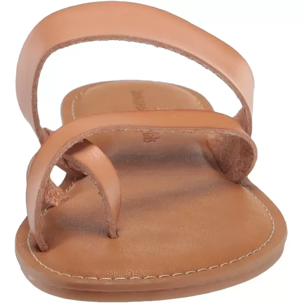 Amazon Essentials Womens One Band Flip Flop SandalLight Tan Faux Leather