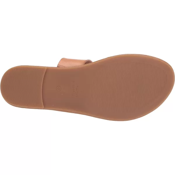 Amazon Essentials Womens One Band Flip Flop SandalLight Tan Faux Leather