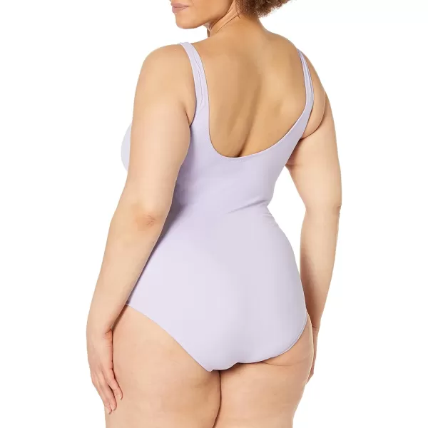 Amazon Essentials Womens OnePiece Coverage Swimsuit Available in Plus SizeLavender