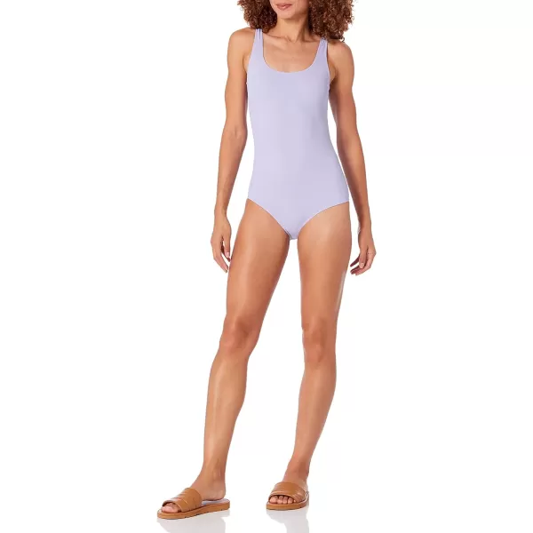 Amazon Essentials Womens OnePiece Coverage Swimsuit Available in Plus SizeLavender