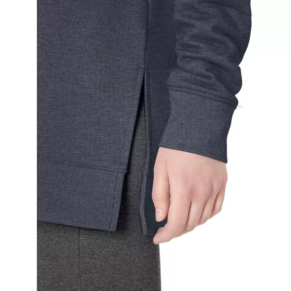 Amazon Essentials Womens OpenNeck Fleece Tunic SweatshirtNavy Heather