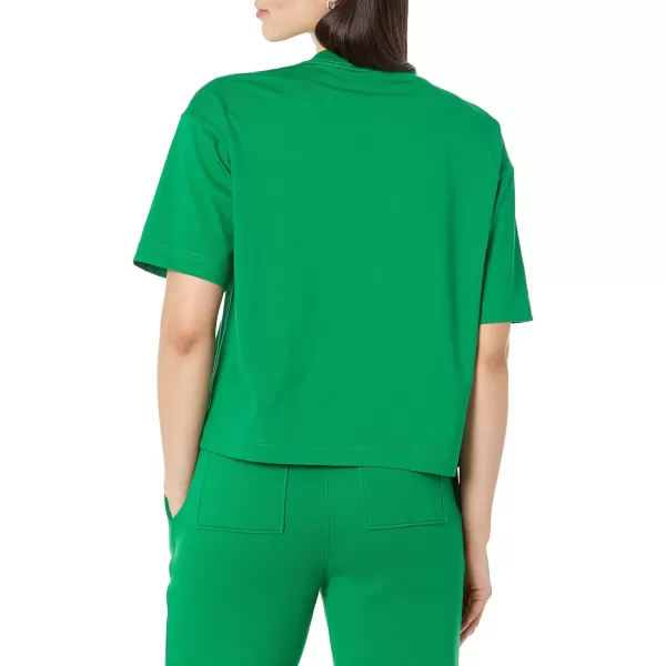 Amazon Essentials Womens Organic Cotton Drop Shoulder Relaxed Boxy ShortSleeve TShirt Available in Plus SizeGreen